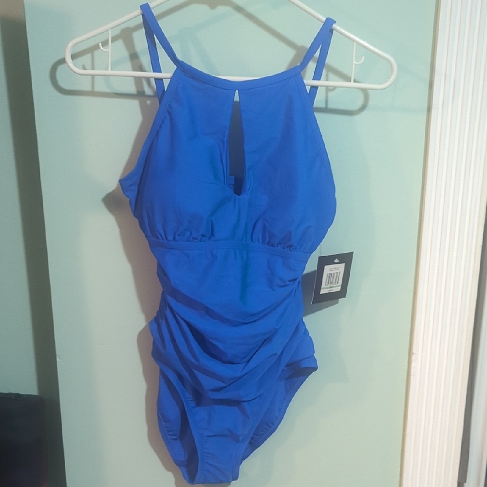 🔥NWT🔥 Size 8 Ellen Tracy Blue One-Piece Swimsuit